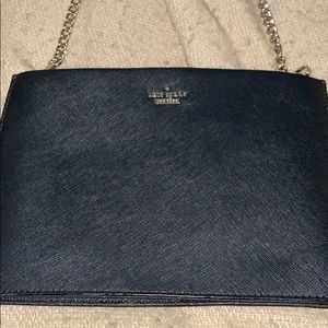 Kate Spade Black crossbody with gold chain